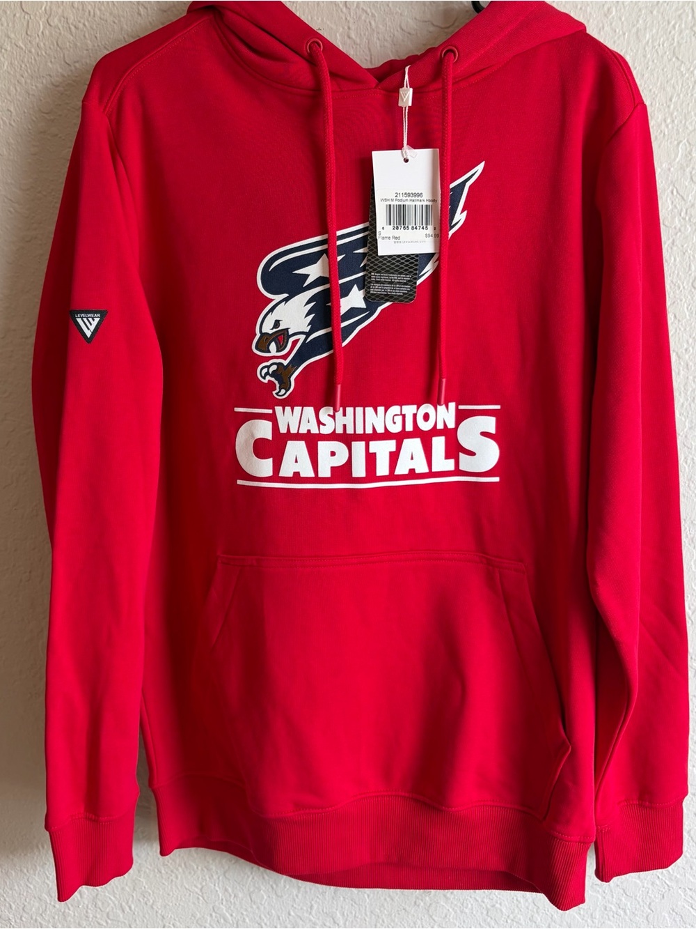 Washington Capitals Levelwear Red Hallmark Hoodie - Men’s Small NHL NWT